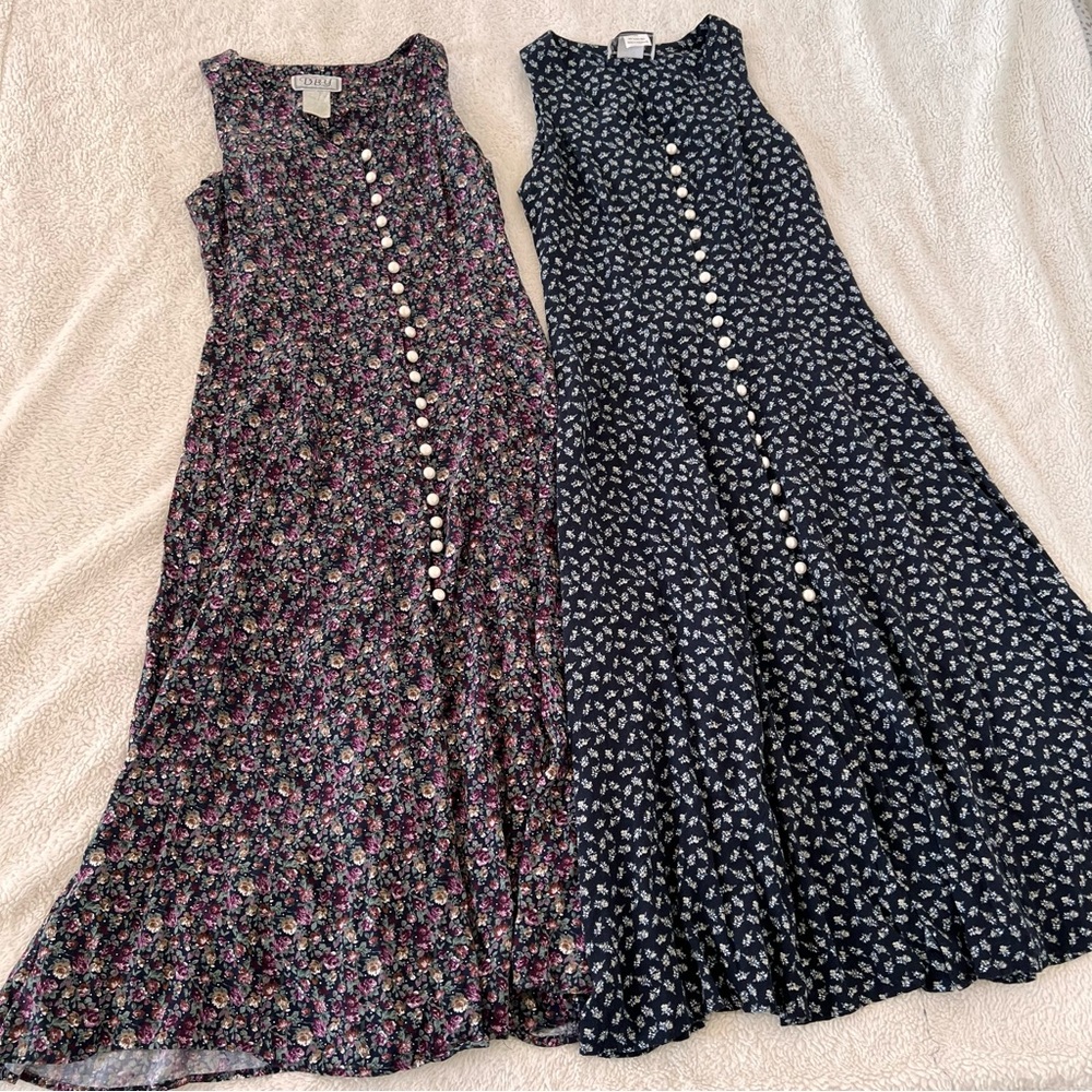 DBY Floral Sleeveless Button-Down Dresses